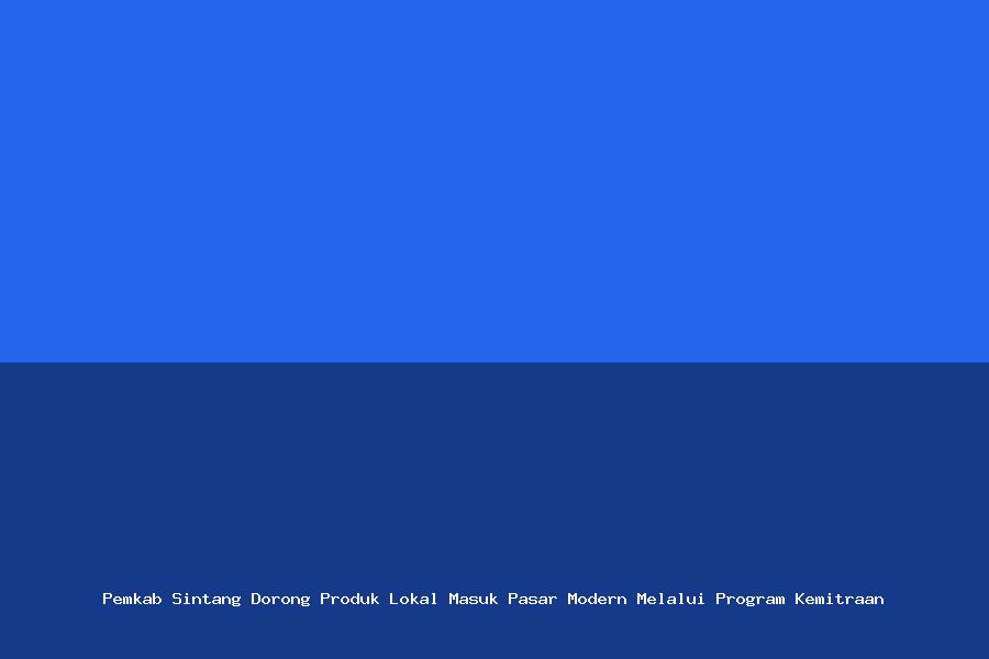 Pemkab Sintang Dorong Produk Lokal Masuk Pasar Modern Melalui Program Kemitraan